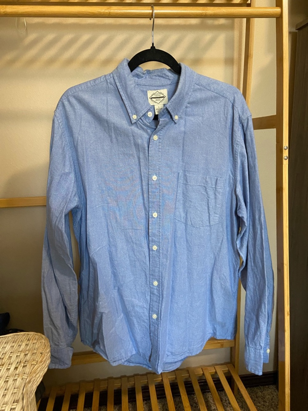St. John's Bay Light Blue Button-Down Oxford Shirt